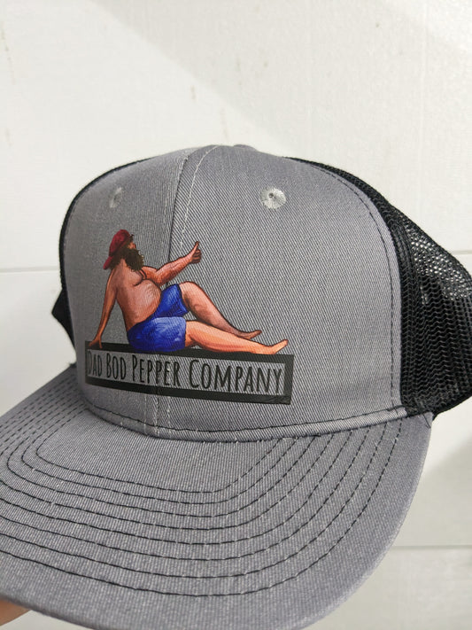 Dad Bod Trucker Hat - Charcoal and Gray